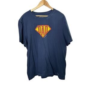Life is Good Navy Blue Crewneck Crusher SUPER DAD Graphic T-Shirt Size XL New